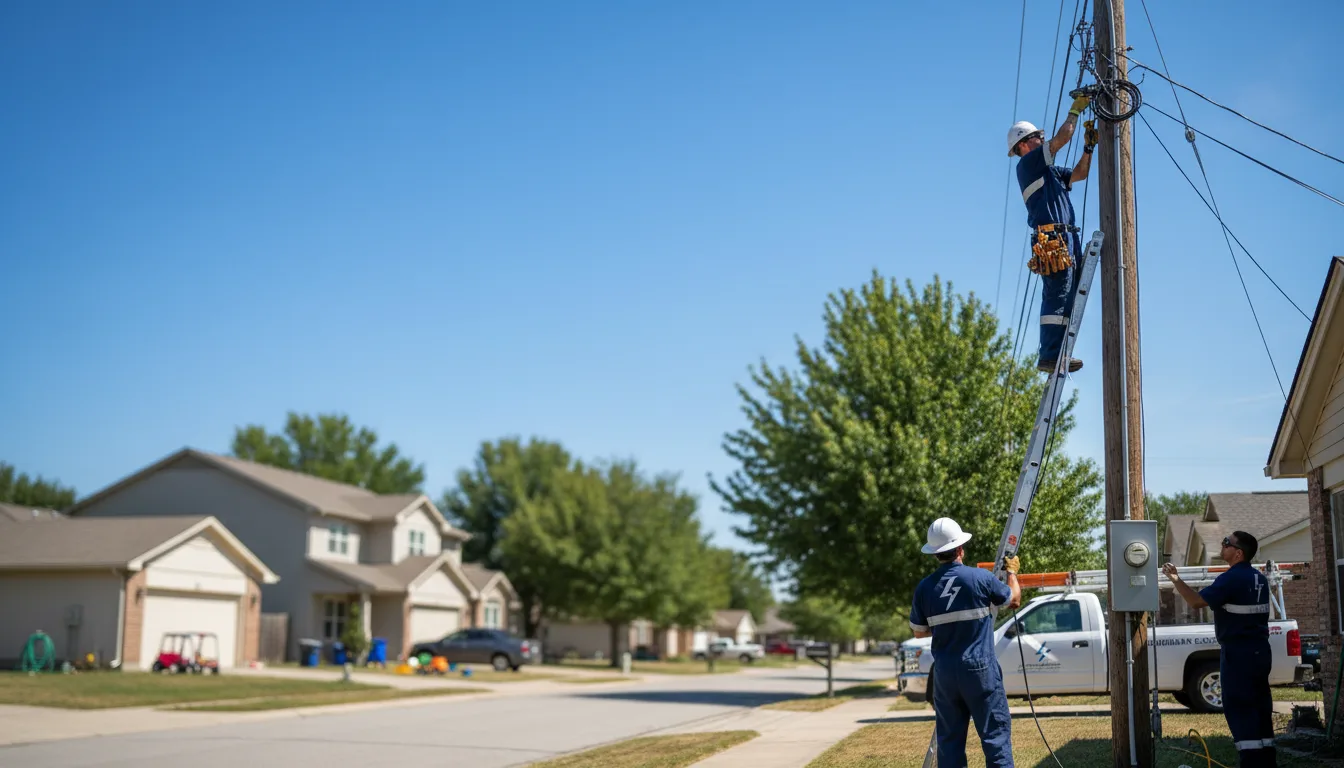 Residential electrician providing installation services in Transfer, PA